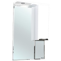 Зеркало со шкафом Bellezza Альфа 55 R 4618808001011 с подсветкой Белое МДФ / ЛДСП, стекло