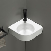 Раковина Vincea 44 VBS-502 угловая Белая фарфор подвесная