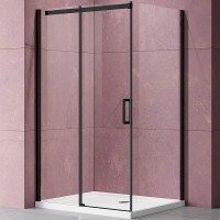 Душевой уголок Vincea Dice 120x90 VSR-4D9012CLB профиль Черный стекло прозрачное