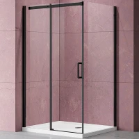 Душевой уголок Vincea Dice 120x90 VSR-4D9012CLB профиль Черный стекло прозрачное