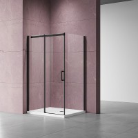 Душевой уголок Vincea Dice 120x90 VSR-4D9012CLB профиль Черный стекло прозрачное