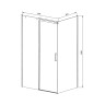 Душевой уголок Vincea Dice 120x90 VSR-4D9012CLB профиль Черный стекло прозрачное