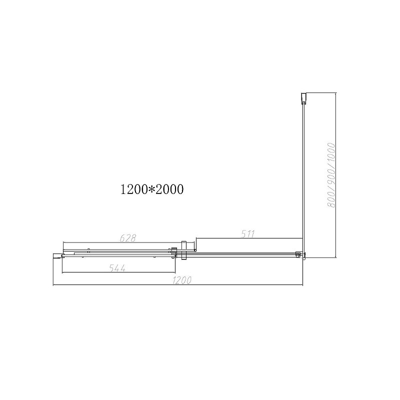 Душевой уголок Vincea Dice 120x90 VSR-4D9012CLB профиль Черный стекло прозрачное