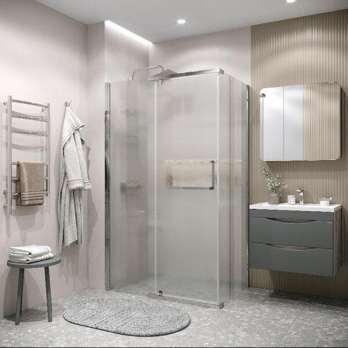 Душевой уголок Grossman Pragma 100x100 L 120.K33.03.1010.10.02 профиль Хром стекло шиншилла