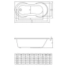 Акриловая ванна C-Bath Salus 150x70 CBQ006004 без гидромассажа