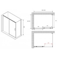 Душевой уголок Abber Komfort 140x90 AG93140-S92 профиль Хром стекло прозрачное