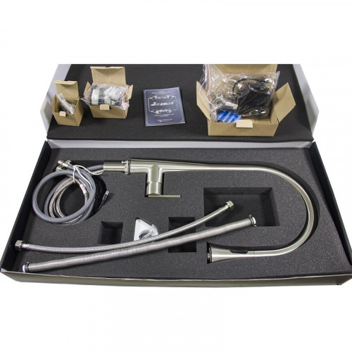 Смеситель для кухни Seaman Eco Venice SSN-1801P-SS цвет Нержавеющая сталь сатин