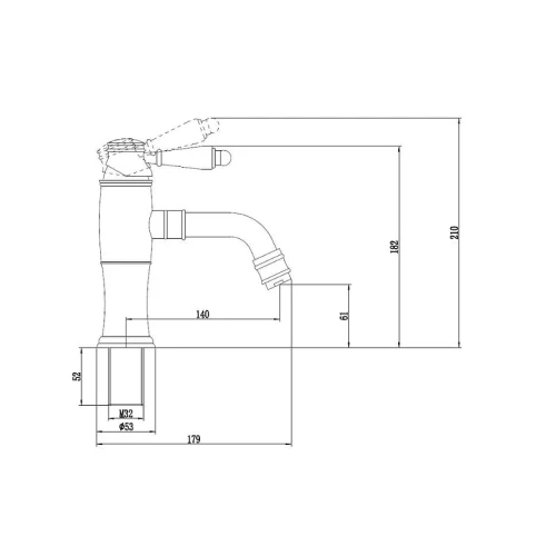 Смеситель для раковины Savol S-006611C цвет Бронза