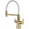 Смеситель для кухни ZorG Steel Hammer SH818-8BRONZE Бронза Белый