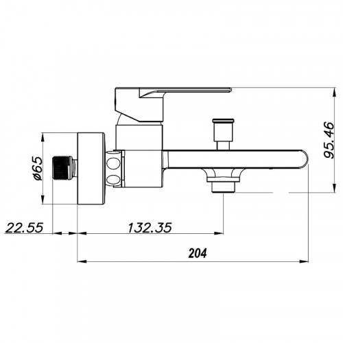 Смеситель для ванны Azario Delano AZ-158405124 цвет Черный матовый