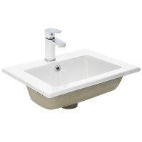 Раковина WeltWasser Deilbach 6037 42 10000004607 Белый глянец фаянс полувстраиваемая