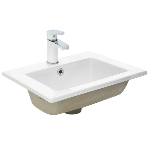 Раковина WeltWasser Deilbach 6037 42 10000004607 Белый глянец фаянс полувстраиваемая
