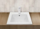 Раковина WeltWasser Deilbach 6037 42 10000004607 Белый глянец фаянс полувстраиваемая