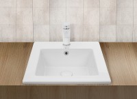 Раковина WeltWasser Deilbach 6037 42 10000004607 Белый глянец фаянс полувстраиваемая