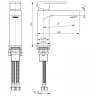 Cмеситель для раковины Grocenberg GB1011BG Графит