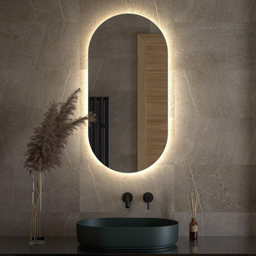 Зеркало Defesto Opti 50х100 DF 2904 с подсветкой 26W-4500K/Без выключателя/Нейтральный белый свет