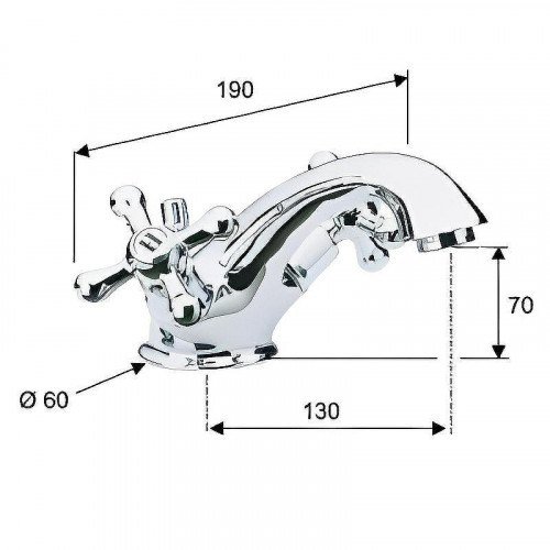 Смеситель для раковины Remer Liberty 13LIDO Золото