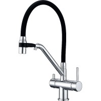 Смеситель для кухни Gappo G4398-80 Хром Черный латунь