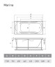 Акриловая ванна Relisan Marina 170x75 Гл000008874 без гидромассажа