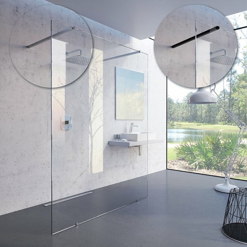 Душевая перегородка Ravak Walk-In Free 120 GW9FG0C00Z1 профиль Хром стекло Transparent