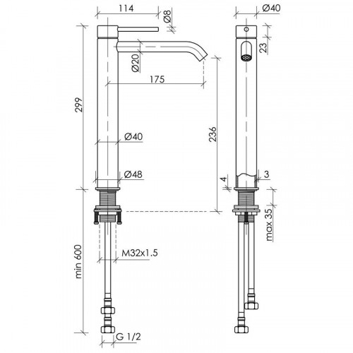 Смеситель для раковины Sancos Etna SC9002BG Золото брашированное