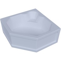 Акриловая ванна Aquatek Лира 148x148 LIR150-0000032 без гидромассажа с фронтальной панелью с каркасом (вклеенный) со слив-переливом