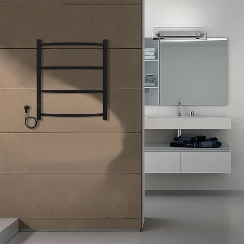 Электрический полотенцесушитель Azario Verona 500x600 П4 AZ04756B диммер слева Черный