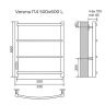 Электрический полотенцесушитель Azario Verona 500x600 П4 AZ04756B диммер слева Черный