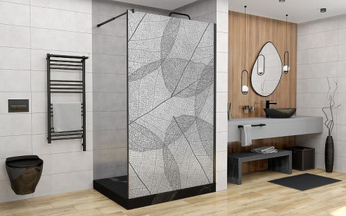 Душевая перегородка Avacan MB120MT профиль Цвет черный стекло Матовый