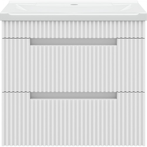 Тумба с раковиной Brevita Ariana 60 УТ000014131 подвесная Белая глянцевая МДФ / ЛДСП