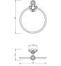 Кольцо для полотенец Migliore Cristalia 16805 Хром с кристаллом Swarovski