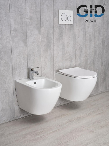 Унитаз Gid Convexo Tr2198 61107Y подвесной цвет Белый с сиденьем Микролифт