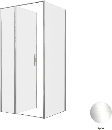 Душевой уголок Allen Brau Priority 100x80 3.31028.00+3.31040.00 цвет профиля Хром стекло прозрачное