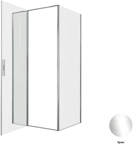 Душевой уголок Allen Brau Priority 100x80 3.31028.00+3.31040.00 цвет профиля Хром стекло прозрачное