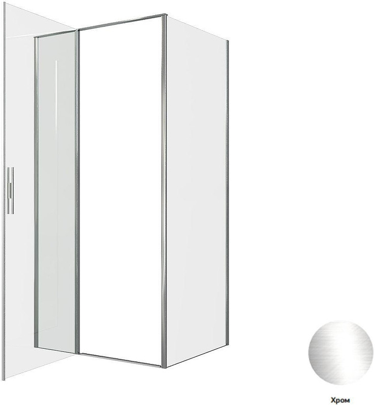 Душевой уголок Allen Brau Priority 100x80 3.31028.00+3.31040.00 цвет профиля Хром стекло прозрачное