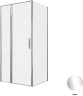 Душевой уголок Allen Brau Priority 100x80 3.31028.00+3.31040.00 цвет профиля Хром стекло прозрачное
