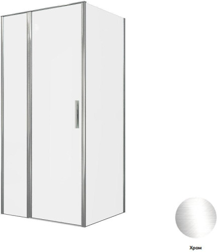 Душевой уголок Allen Brau Priority 100x80 3.31028.00+3.31040.00 цвет профиля Хром стекло прозрачное