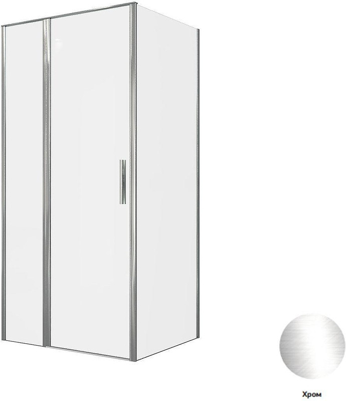 Душевой уголок Allen Brau Priority 100x80 3.31028.00+3.31040.00 цвет профиля Хром стекло прозрачное