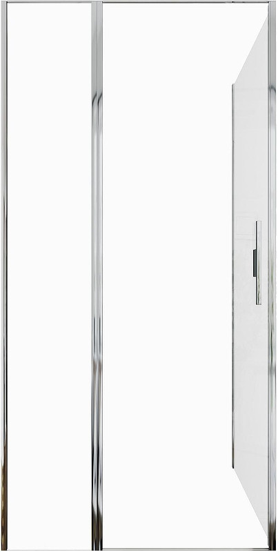 Душевой уголок Allen Brau Priority 100x80 3.31028.00+3.31040.00 цвет профиля Хром стекло прозрачное