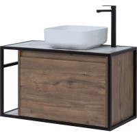 Тумба под раковину Aquanet Nova Lite Loft 90R 261659 подвесная Дуб рустикальный МДФ / ЛДСП