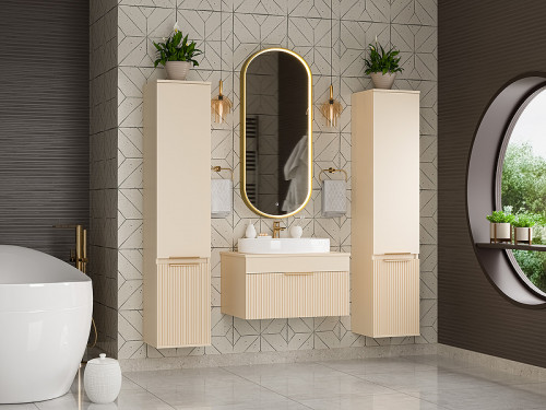 Тумба с раковиной Brevita Enfida 70 УТ000014443 подвесная Бежевая матовая МДФ / ЛДСП