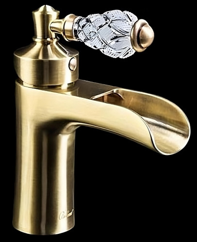 Смеситель для раковины Boheme Vogue Crystal 201-CRST Бронза латунь