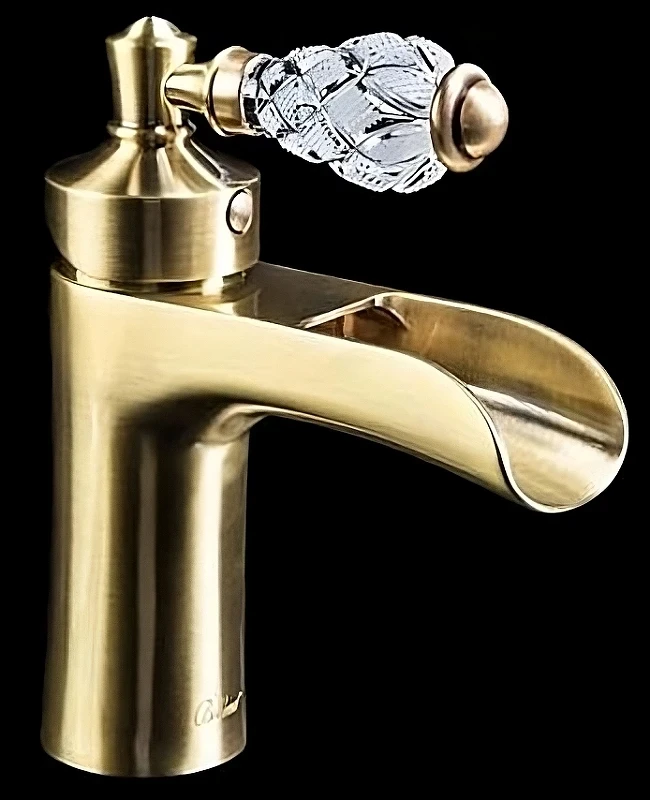 Смеситель для раковины Boheme Vogue Crystal 201-CRST Бронза латунь