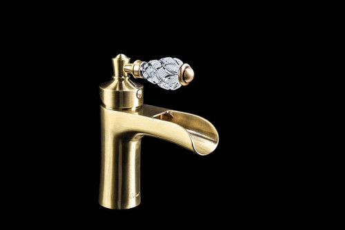 Смеситель для раковины Boheme Vogue Crystal 201-CRST Бронза латунь