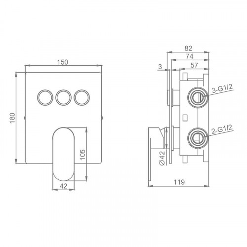 Смеситель для душа Raglo R50.273.03 цвет Золото матовое