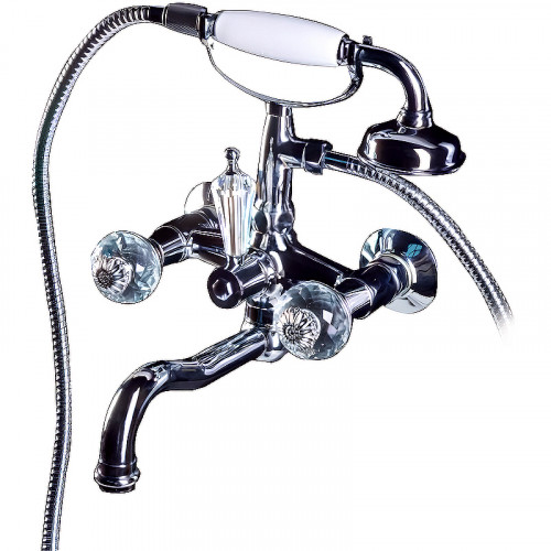 Смеситель для ванны Boheme Flora 273-FL Хром латунь на стену