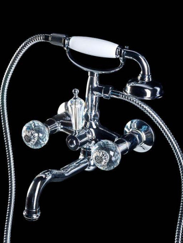 Смеситель для ванны Boheme Flora 273-FL Хром латунь на стену