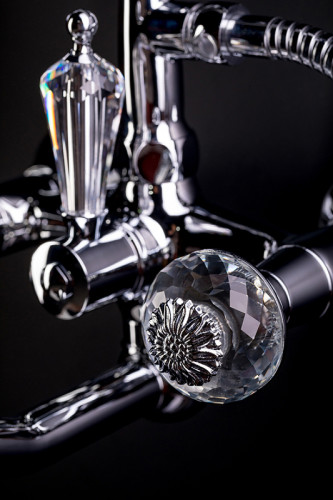 Смеситель для ванны Boheme Flora 273-FL Хром латунь на стену