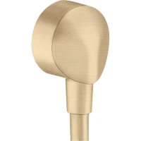 Шланговое подключение Hansgrohe Fixfit 27454140 Шлифованная бронза латунь на стену