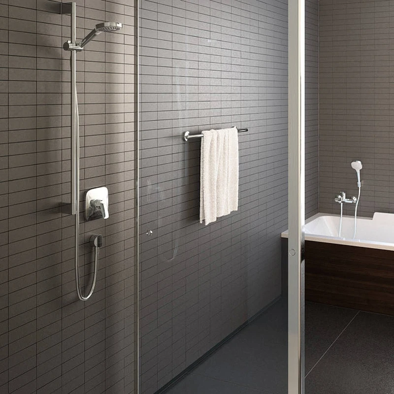 Шланговое подключение Hansgrohe Fixfit 27454140 Шлифованная бронза латунь на стену